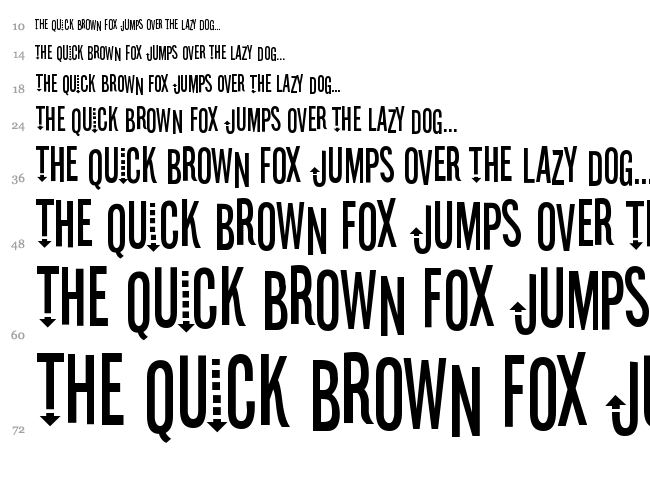 Stereofidelic font waterfall
