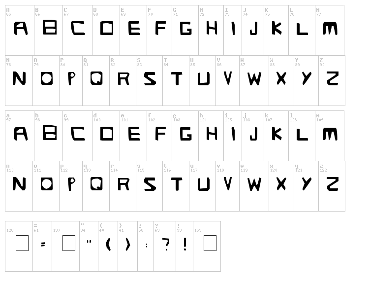 Streetlight font map