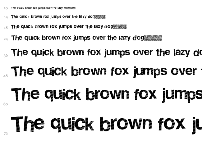 Stripe Disco font waterfall