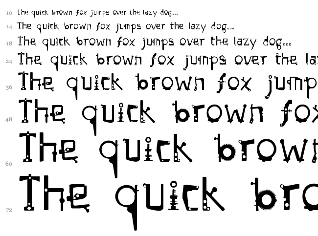 Subamera font waterfall