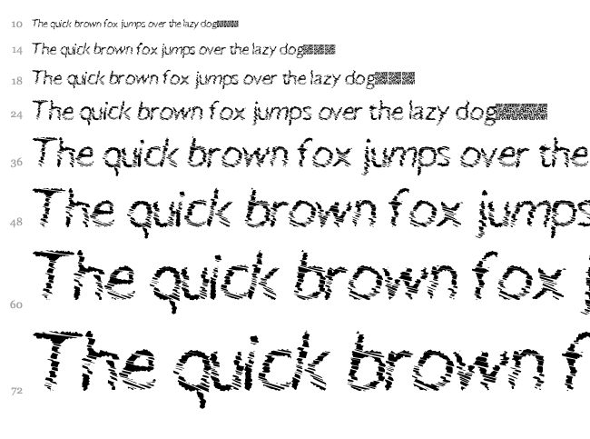 Swift Break font waterfall