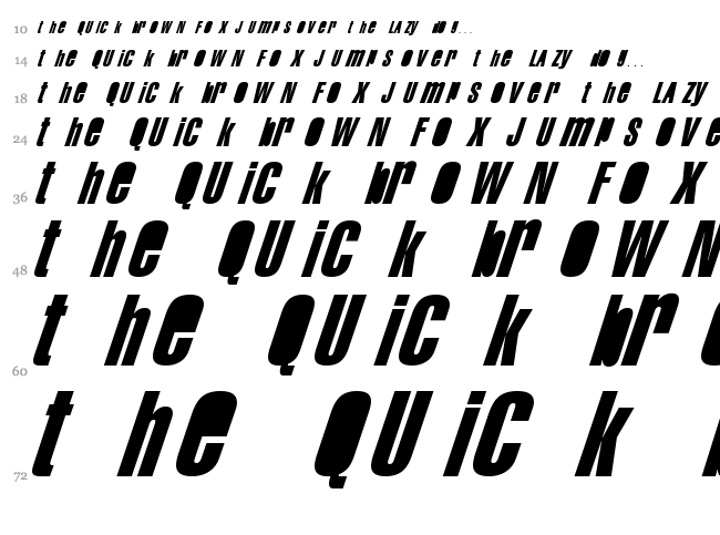 Swis AntiNormal font waterfall