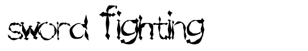 Sword Fighting font