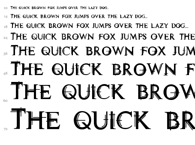 Technovia Caps font waterfall