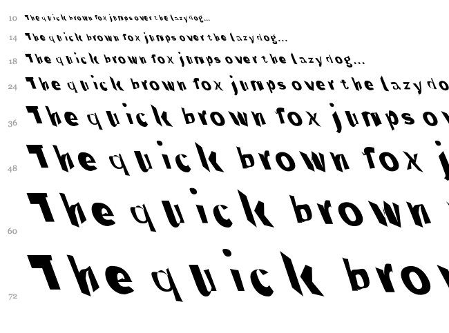 Through The Black font waterfall