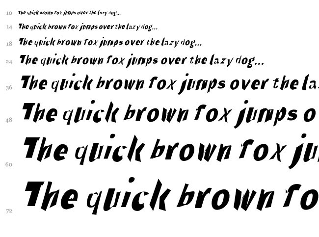 Through The Black font waterfall