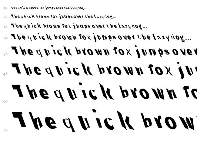 Through The Black font waterfall