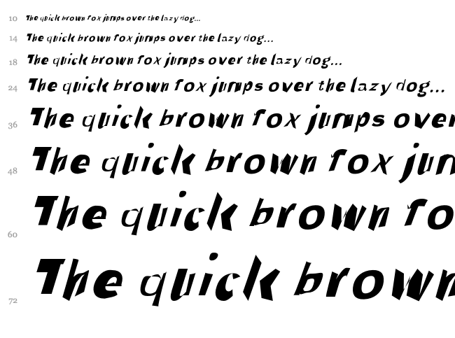 Through The Black font waterfall