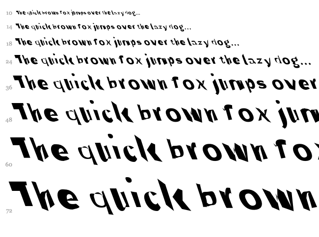 Through The Black font waterfall