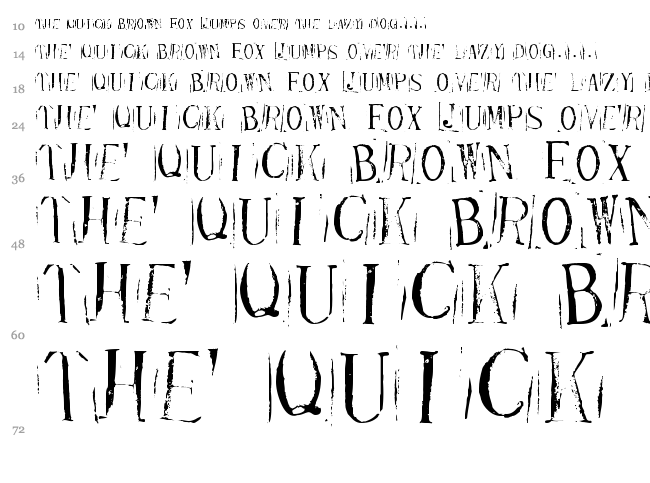Ticket Capitals font waterfall