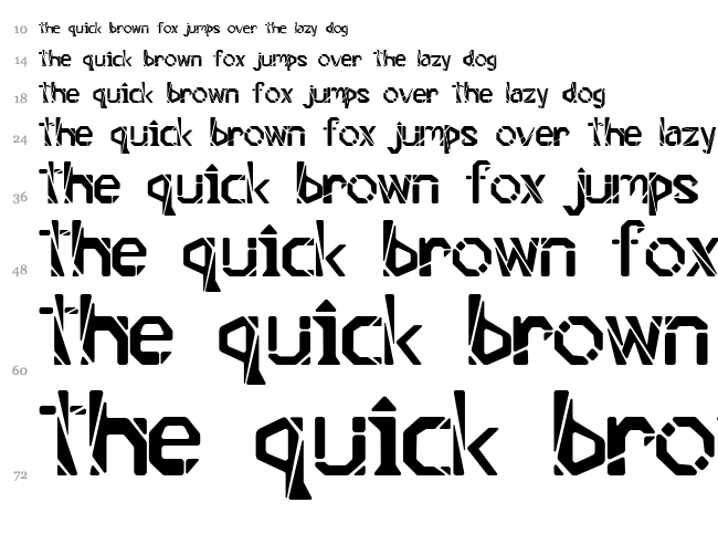Timeless Blocks font waterfall