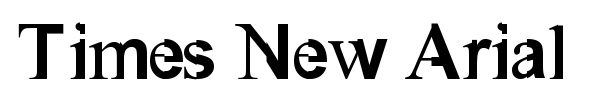 Times New Arial font