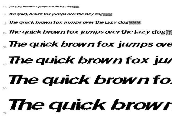 Total Shock font waterfall