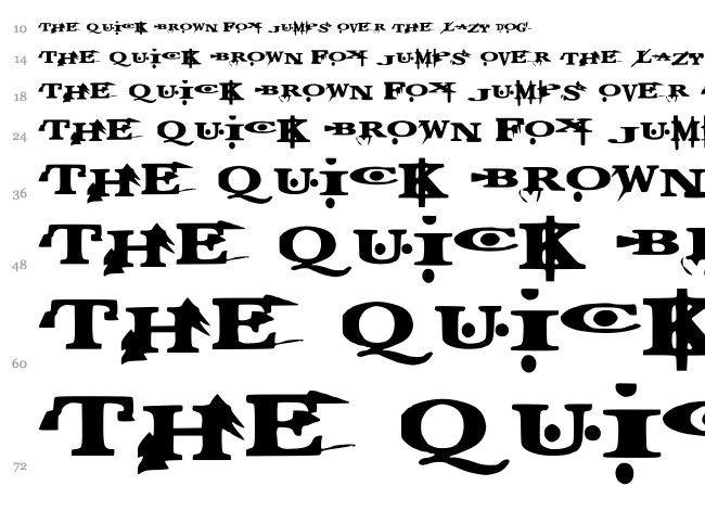 True font waterfall
