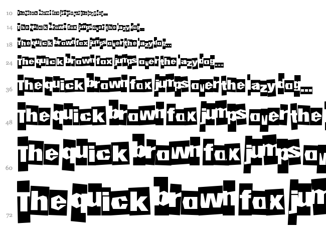 Underground Event font waterfall
