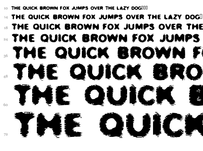 Undertow font waterfall