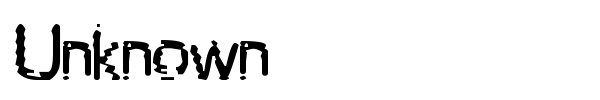 Unknown font