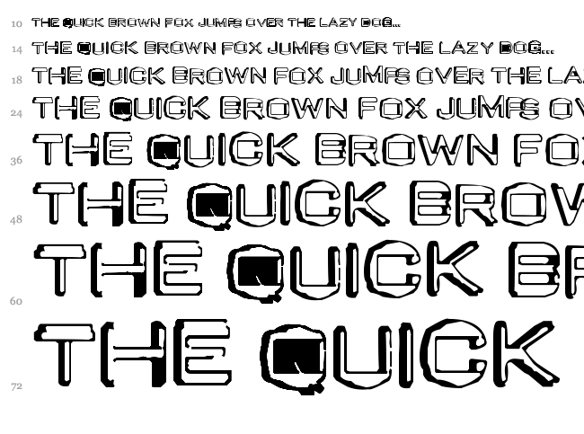 Valu Old Caps font waterfall
