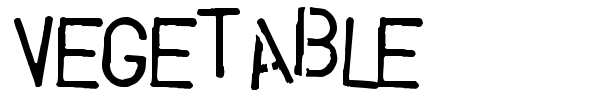 Vegetable font
