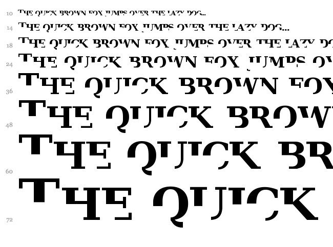Veru Serif font waterfall