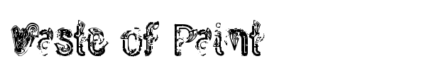 Waste of Paint font