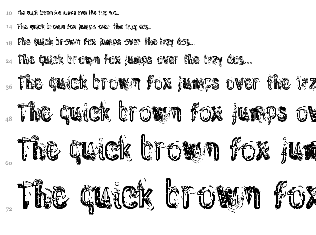 Waste of Paint font waterfall