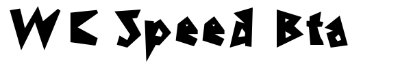 WC Speed Bta font preview