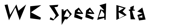 WC Speed Bta font preview