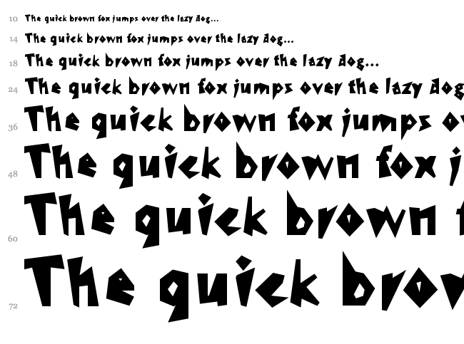 WC Speed Bta font waterfall
