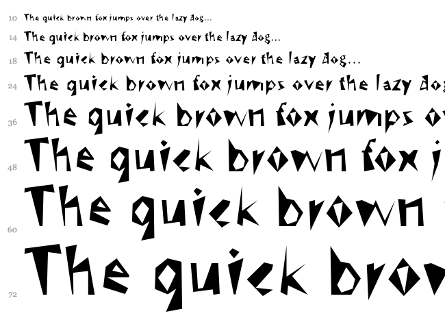 WC Speed Bta font waterfall
