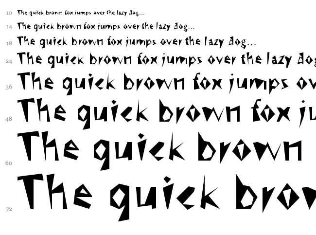 WC Speed Bta font waterfall