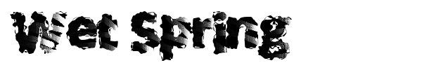 Wet Spring font