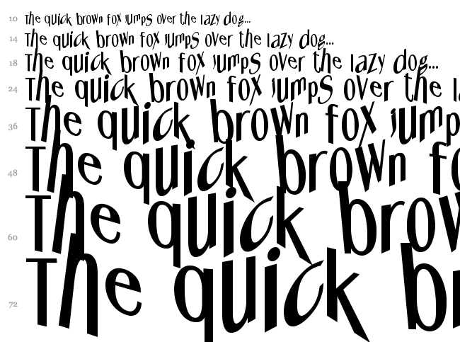 Whats Happened font waterfall