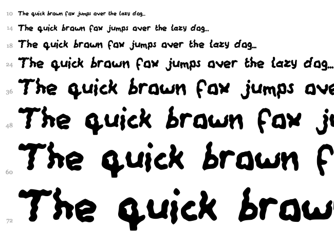 Wobbly font waterfall