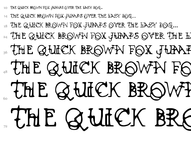 Xenowort font waterfall