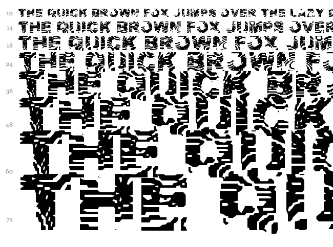 Zebra Ztripez font waterfall