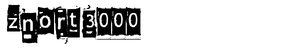 Znort3000 font