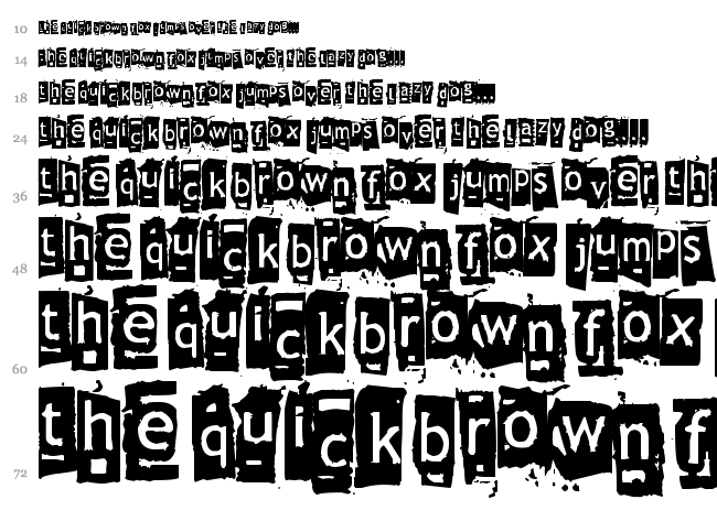 Znort3000 font waterfall