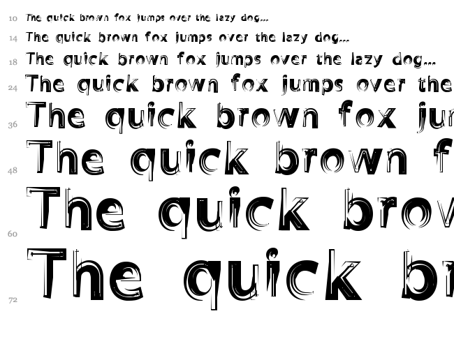 Zooky Zooky font waterfall