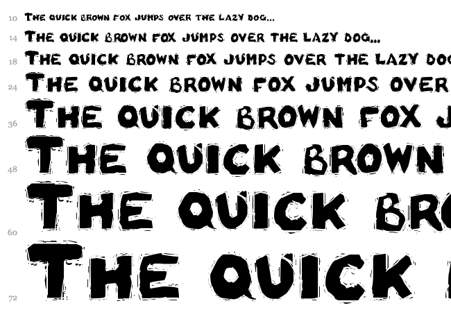!Basket of Hammers font waterfall