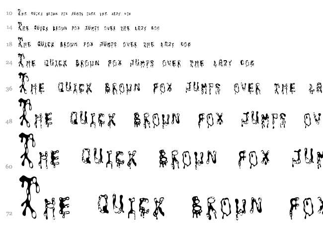 Amoeba font waterfall