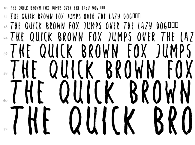 Angst font waterfall