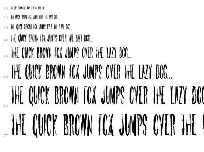 April Ten font waterfall