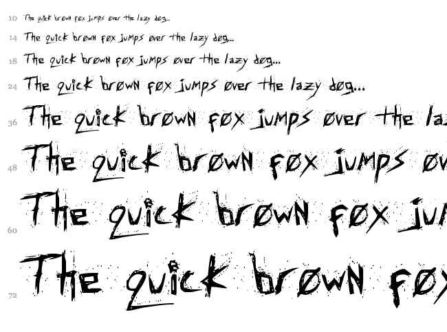 Assassin Nation font waterfall