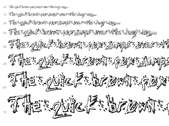 Assassin Nation font waterfall
