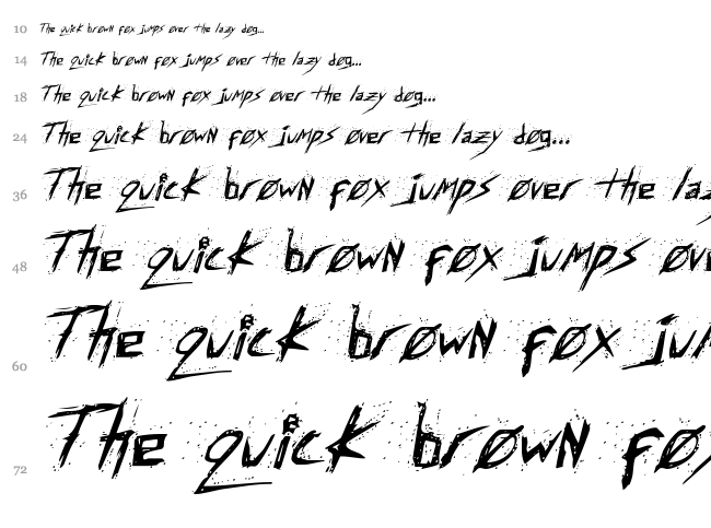 Assassin Nation font waterfall