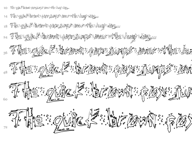 Assassin Nation font waterfall