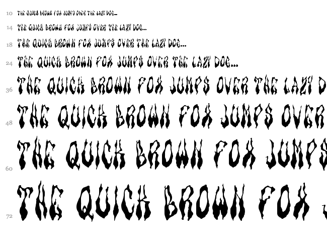 Barbeque Jr font waterfall