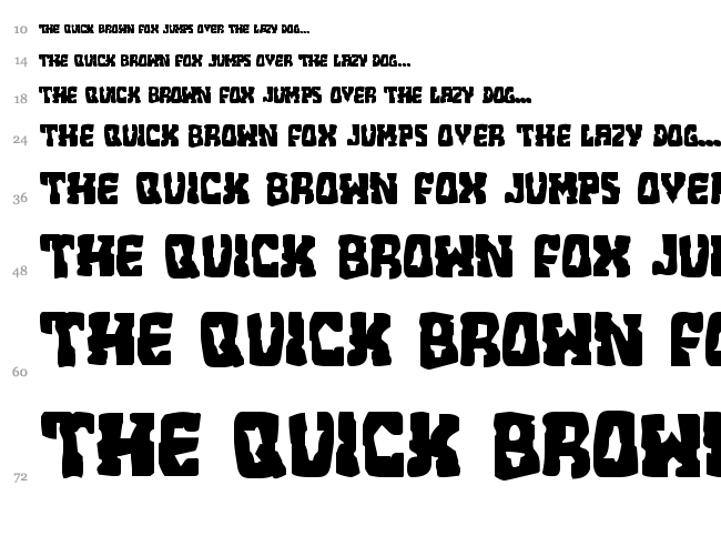 Beastian font waterfall