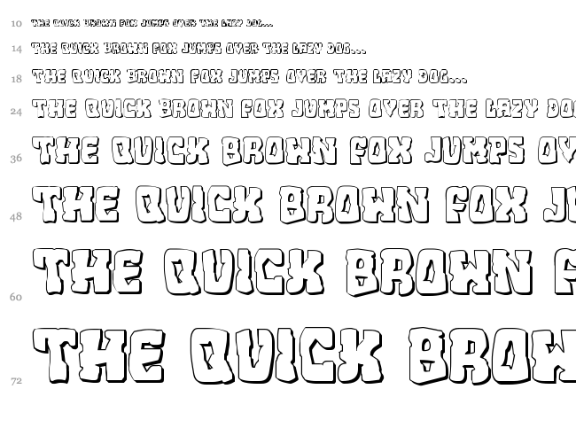 Beastian font waterfall